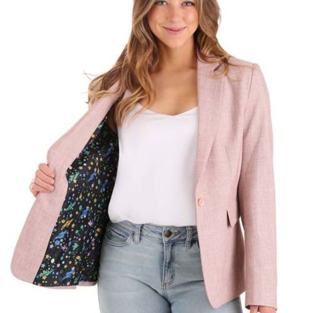 Harry Potter Luna Lovegood Women's Pink Suit Blazer, Size 16 NWT